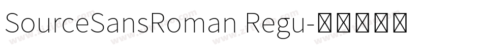 SourceSansRoman Regu字体转换